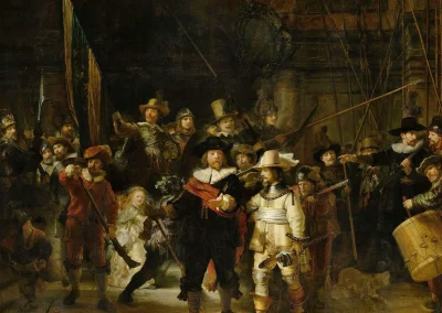 Photograph of the painting 'The Night Watch' by Rembrandt